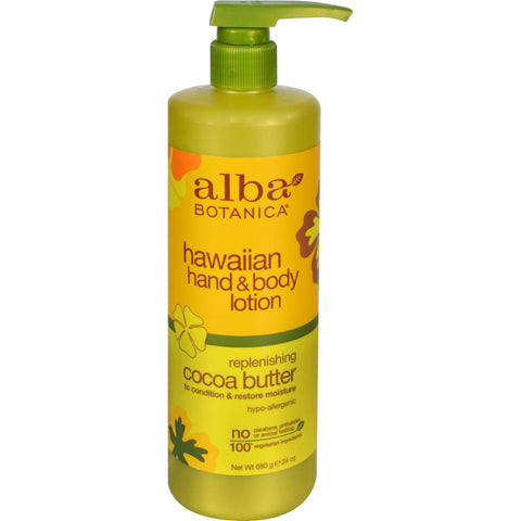 Alba Botanica Hawaiian Hand And Body Lotion Cocoa Butter - 24 Fl Oz