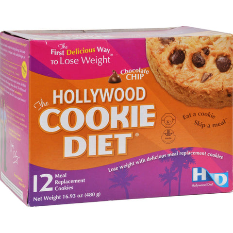 Hollywood Diet Miracle Products Cookie Diet Meal Replacement Cookie Chocolate Chip - 12 Cookies