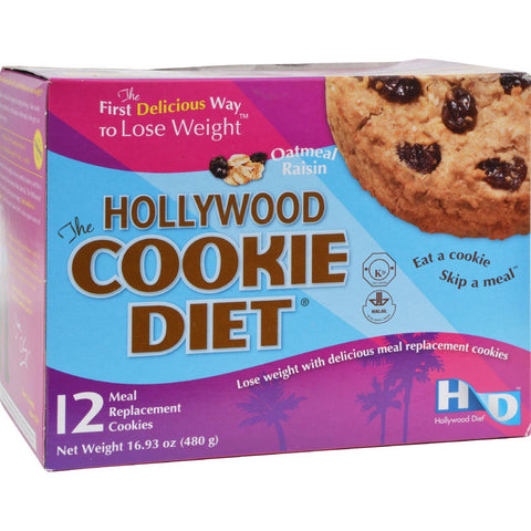 Hollywood Diet Miracle Products Hollywood Cookie Diet Meal Replacement Cookie Oatmeal - 12 Cookies