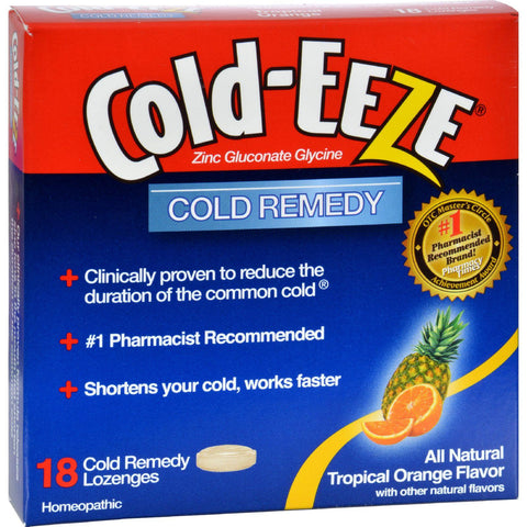 Cold-eeze Cold Remedy Lozenges Tropical Orange - 18 Lozenges