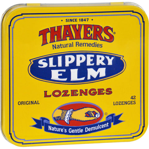 Thayers Slippery Elm Lozenges Original - 42 Lozenges - Case Of 10