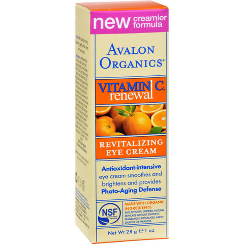 Avalon Organics Revitalizing Eye Cream Vitamin C - 1 Fl Oz