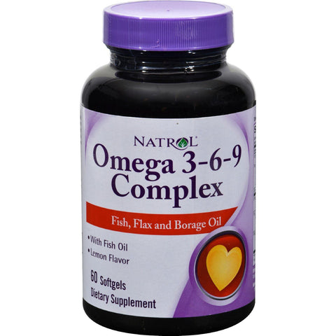 Natrol Omega 3-6-9 Complex Lemon - 60 Softgels