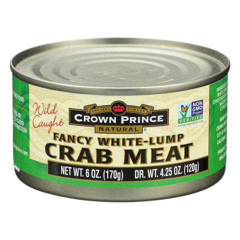 Crown Prince Crab Meat - Fancy White Lump - Case Of 12 - 6 Oz.