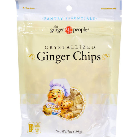 Ginger People Crystallized Ginger Chips - Bakers Cut - 7 Oz - Case Of 12