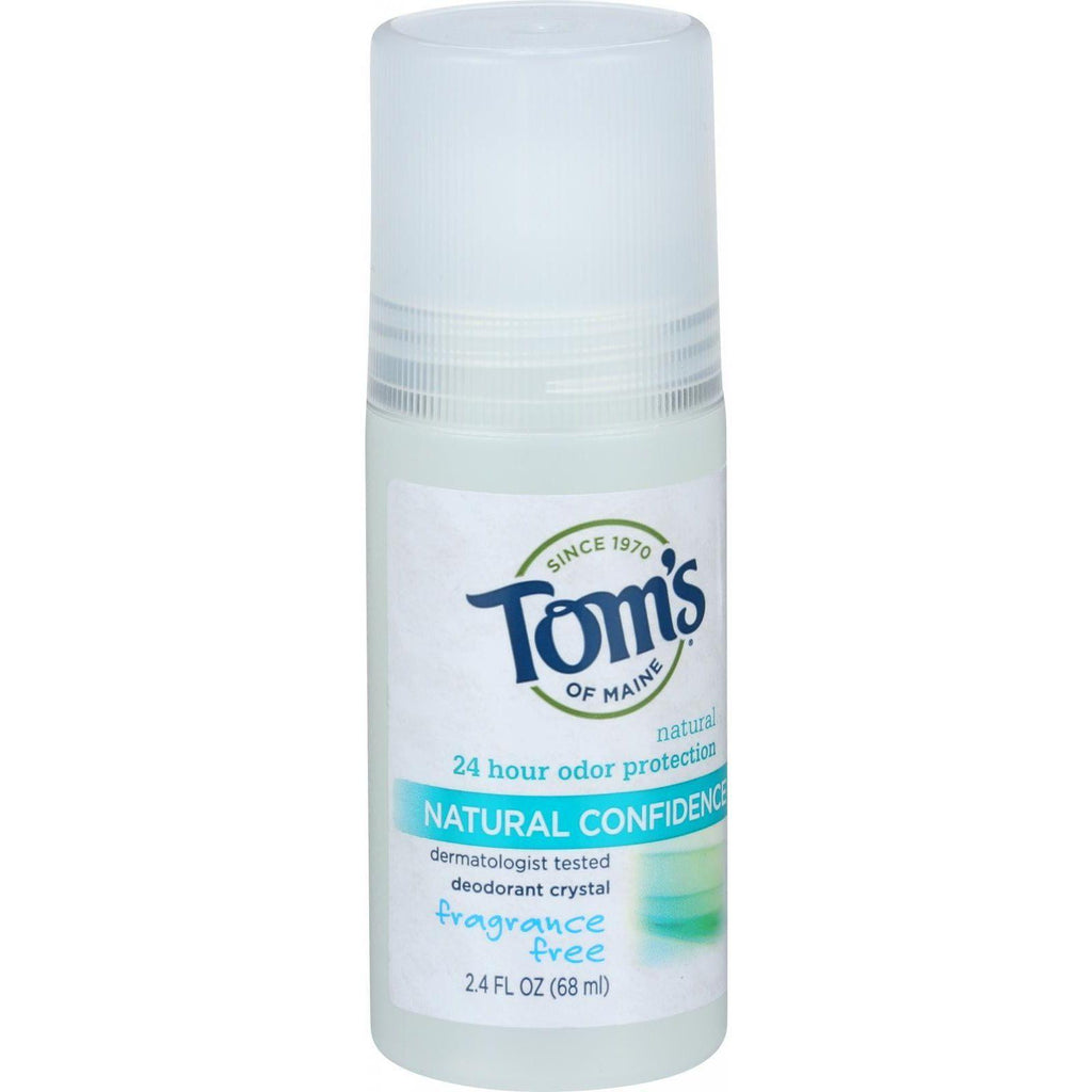 Tom's Of Maine Deodorant - Crystal Confidence - Fragrance Free - 2.4 Oz - Case Of 6