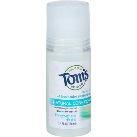 Tom's Of Maine Deodorant - Crystal Confidence - Fragrance Free - 2.4 Oz - Case Of 6