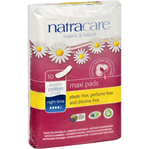 Natracare Natural Night Time Pads - 10 Pack