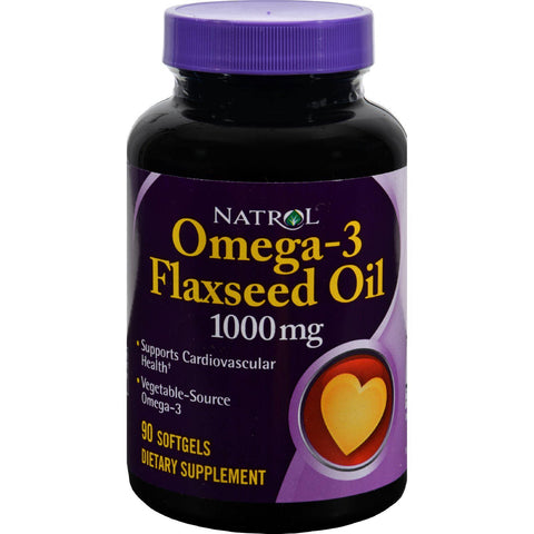 Natrol Omega-3 Flax Seed Oil - 1000 Mg - 90 Softgels