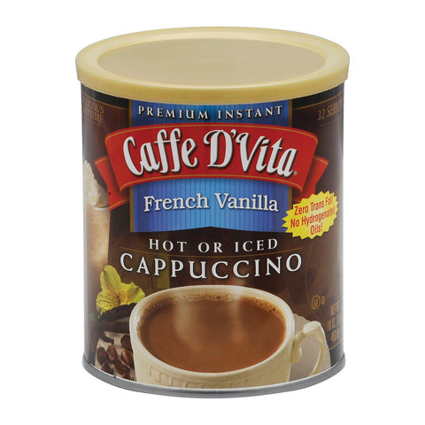 Caffe D'vita Cappuccino - French Vanilla - Case Of 6 - 16 Oz.