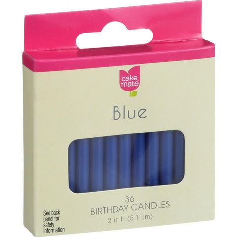 Cake Mate Birthday Party Candles - Round - Blue - 2 In X 3-16 In - 36 Count - Case Of 12