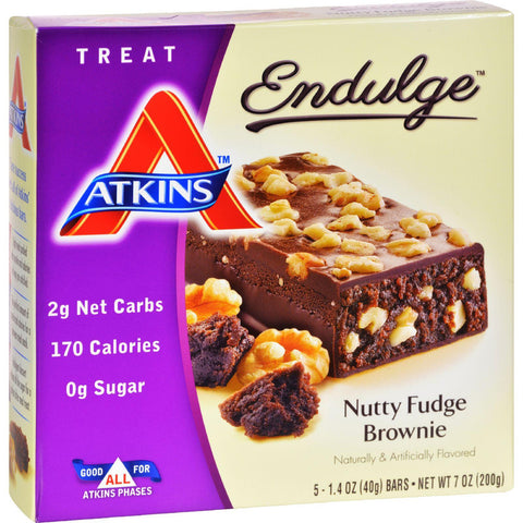 Atkins Endulge Bar Nutty Fudge Brownie - 5 Bars