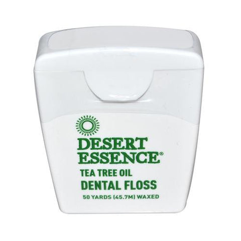 Desert Essence Dental Floss Tea Tree Oil - 50 Yds - Case Of 6