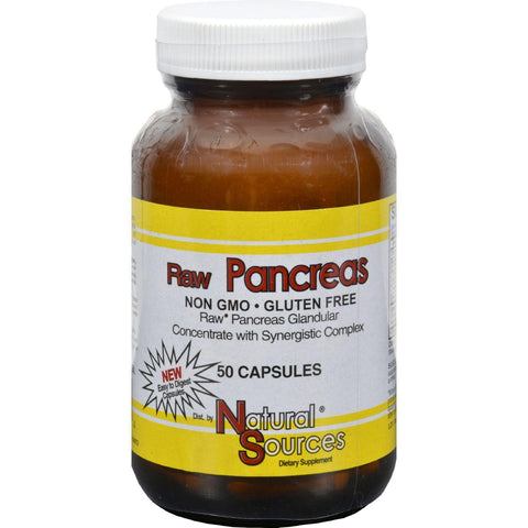 Natural Sources Raw Pancreas - 50 Capsules
