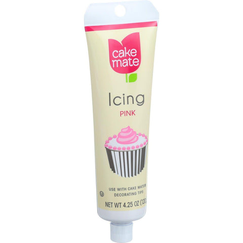 Cake Mate Decorating Icing - Pink - 4.25 Oz - Case Of 6