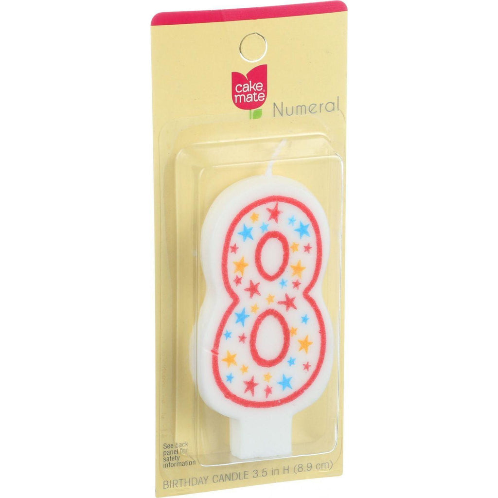 Cake Mate Birthday Party Candle - Numeral - 8 - 3 In - 1 Count - Case Of 6