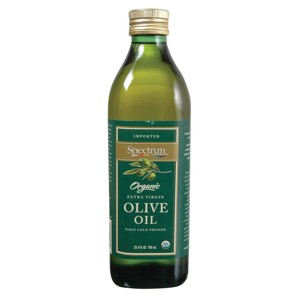 Spectrum Naturals Organic Unrefined Extra Virgin Olive Oil - Case Of 6 - 25.4 Fl Oz.