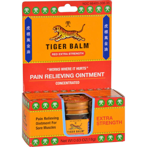 Tiger Balm Pain Relieving Ointment - Extra Strength - .63 Oz