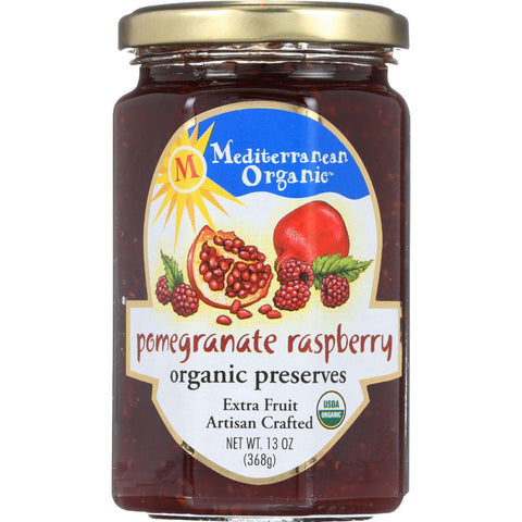 Mediterranean Organic Fruit Preserves - Organic - Pomegranate Raspberry - 13 Oz - Case Of 12