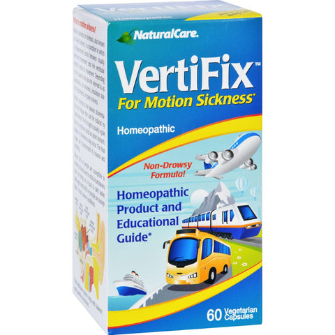 Natural Care Vertifix For Motion Sickness - 60 Vegetarian Capsules