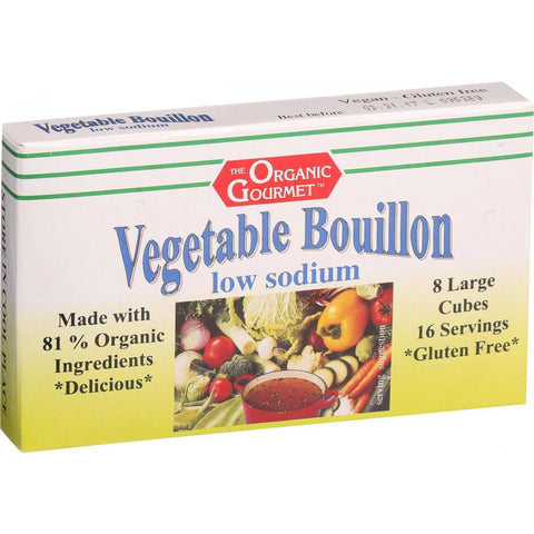 Organic Gourmet Vegetable Bouillon Cubes - Low Sodium - 2.54 Oz - Case Of 12