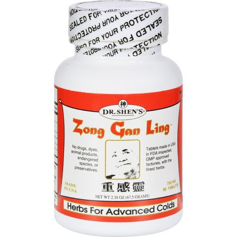 Dr. Shen's Zong Gan Ling Severe Cold And Flu Relief - 750 Mg - 90 Tablets