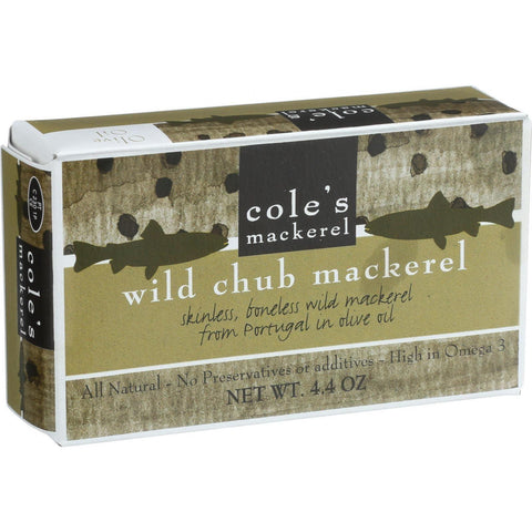 Cole's Wild Chub Mackerel In Olive Oil - 4.4 Oz - Case Of 10