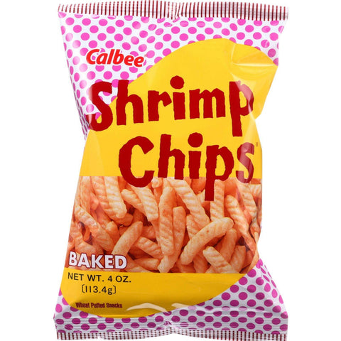 Calbee Snapea Chips - Baked - Shrimp Flavored - 4 Oz - Case Of 12