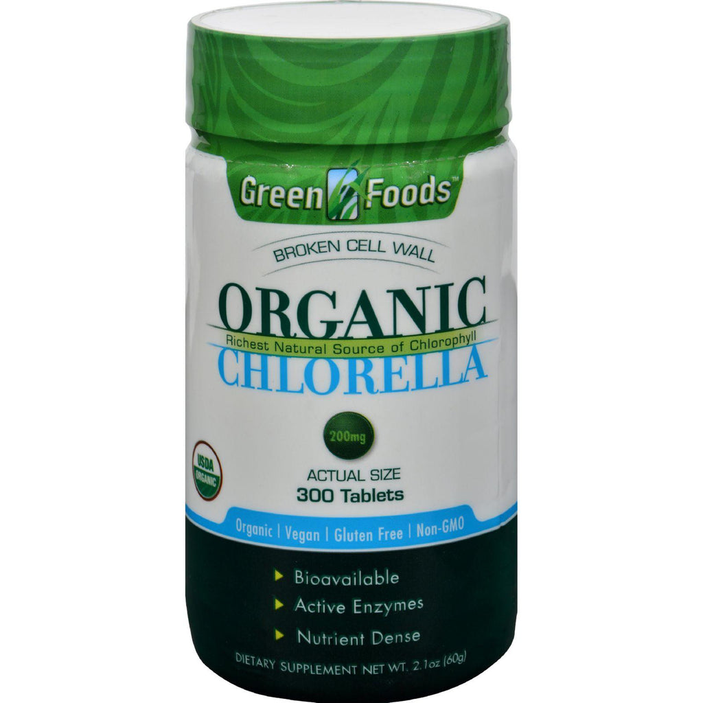 Green Foods Organic Chlorella - 200 Mg - 300 Tablets