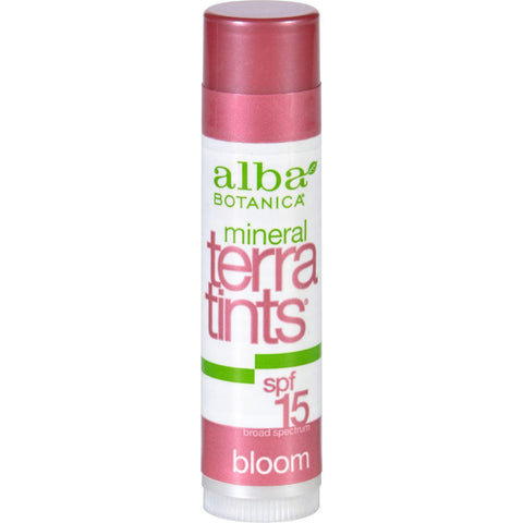 Alba Botanica Bloom Terratints Lip Balm Spf 8 - Case Of 12 - .15 Oz