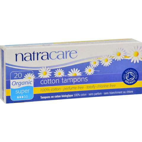Natracare 100% Organic Cotton Tampons Super - 20 Tampons