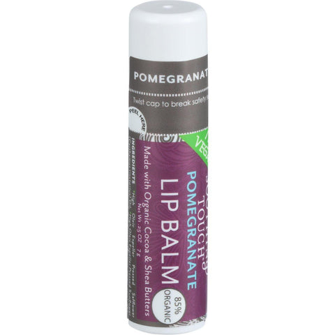 Soothing Touch Lip Balm - Organic - Pomegranate - .25 Oz - Case Of 12