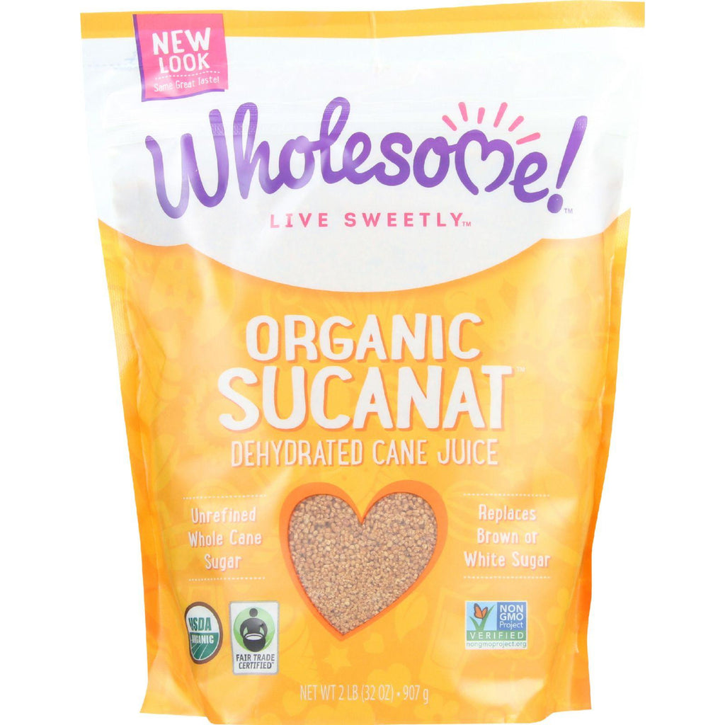 Wholesome Sweeteners Dehydrated Cane Juice - Organic - Sucanat - 2 Lbs - Case Of 12