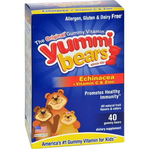 Hero Nutritionals Yummi Bears Echinacea Plus Vitamin C And Zinc - 40 Chewables