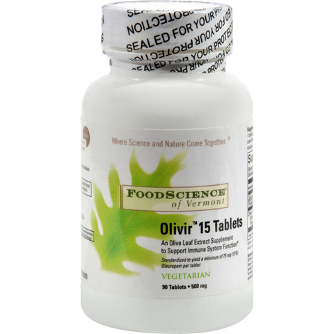 Foodscience Of Vermont Olivir 15 - 500 Mg - 90 Tablets