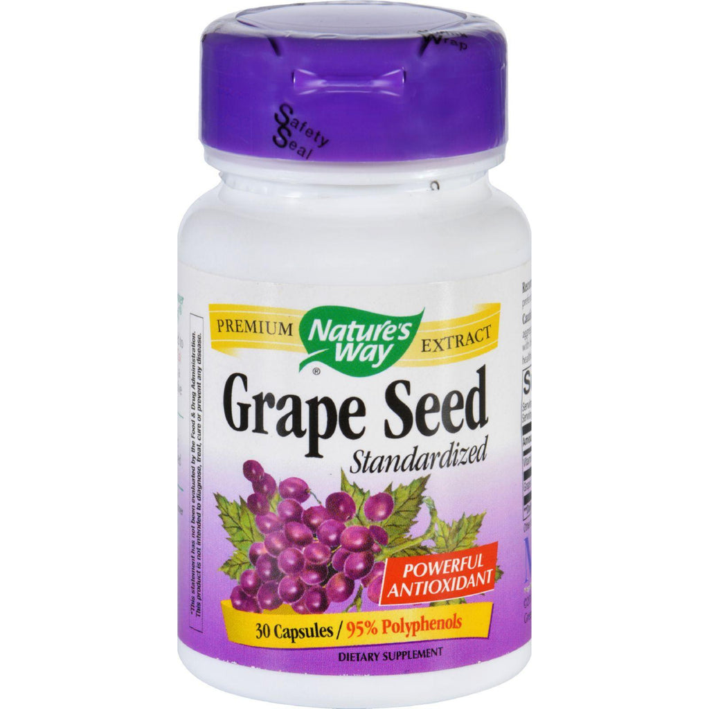 Nature's Way Grape Seed Standardized - 30 Capsules