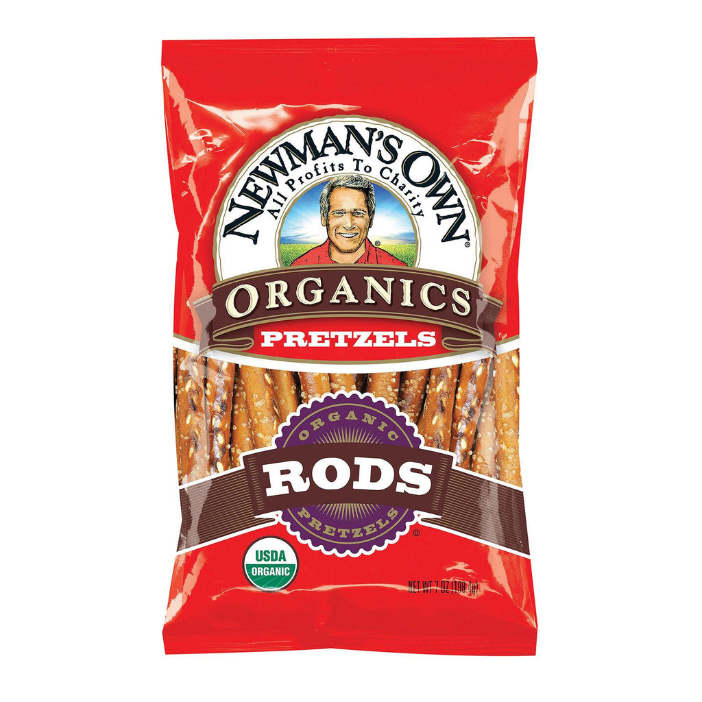 Newman's Own Organics Salted Pretzel Rods - Organic - Case Of 12 - 8 Oz.