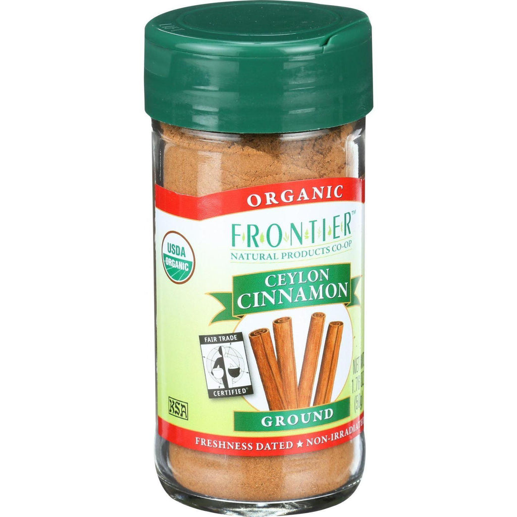 Frontier Herb Cinnamon - Organic - Fair Trade Certified - Ground - Ceylon - 1.76 Oz