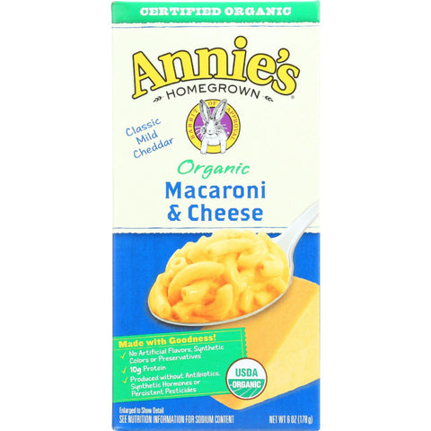 Annies Homegrown Macaroni And Cheese - Organic - Classic - 6 Oz - Case Of 12