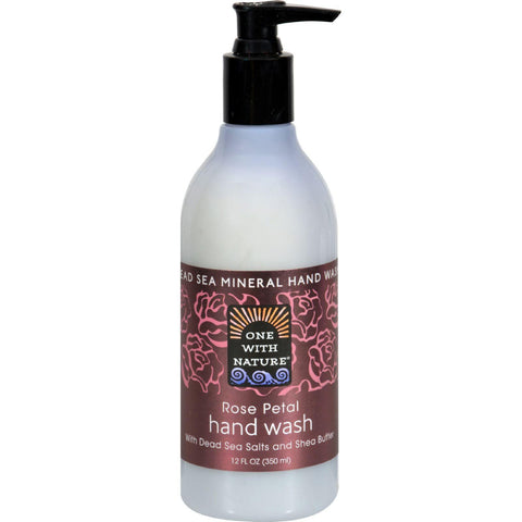 One With Nature Dead Sea Hand Wash - Rose - 12 Oz