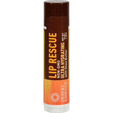 Desert Essence Lip Rescue With Shea Butter - 0.15 Oz - Case Of 24