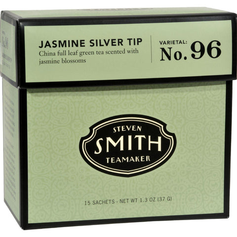 Smith Teamaker Green Tea - Jasmine Slvr Tp - Case Of 6 - 15 Bags