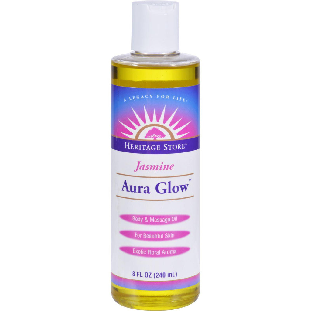 Heritage Store Aura Glow Body Oil - Jasmine - 8 Oz