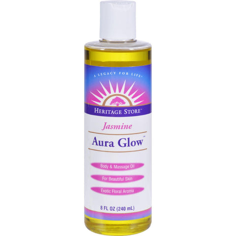 Heritage Store Aura Glow Body Oil - Jasmine - 8 Oz