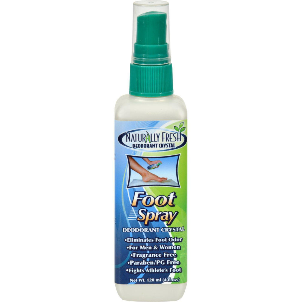 Naturally Fresh Foot Spray Deodorant Crystal - 4 Fl Oz