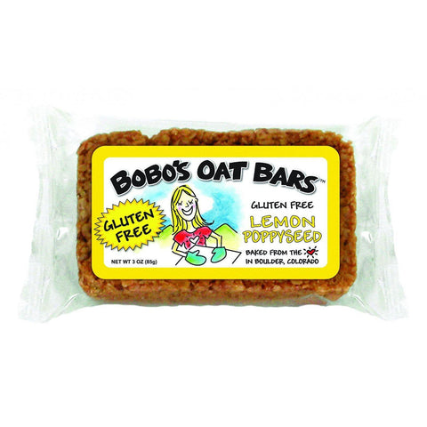Bobo's Oat Bars - All Natural - Gluten Free - Lemon Poppyseed - 3 Oz Bars - Case Of 12