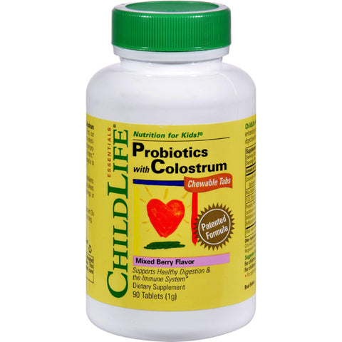 Childlife Probiotics Plus Colostrum Mixed Berry - 90 Chewable Tablets