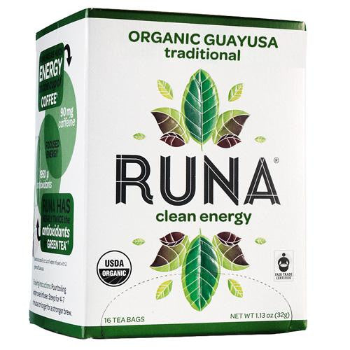 Runa Tea Organic Traditional Guayusa Tea - Case Of 6 - 16 Bags