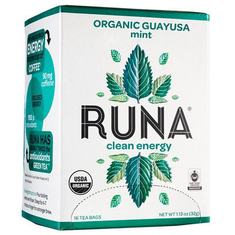 Runa Tea Organic Mint Guayusa Tea - Case Of 6 - 16 Bags