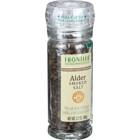 Frontier Herb Alder Smoked Salt - Grinder Bottle - 3.2 Oz - Case Of 6